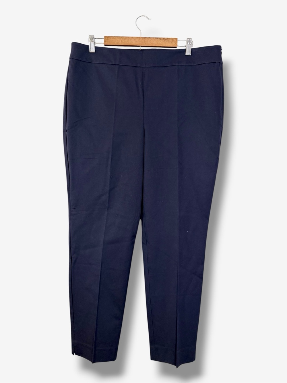 Talbots Navy Chatham Ankle Pants Size 16 Slim Leg Minimalist Casual Office